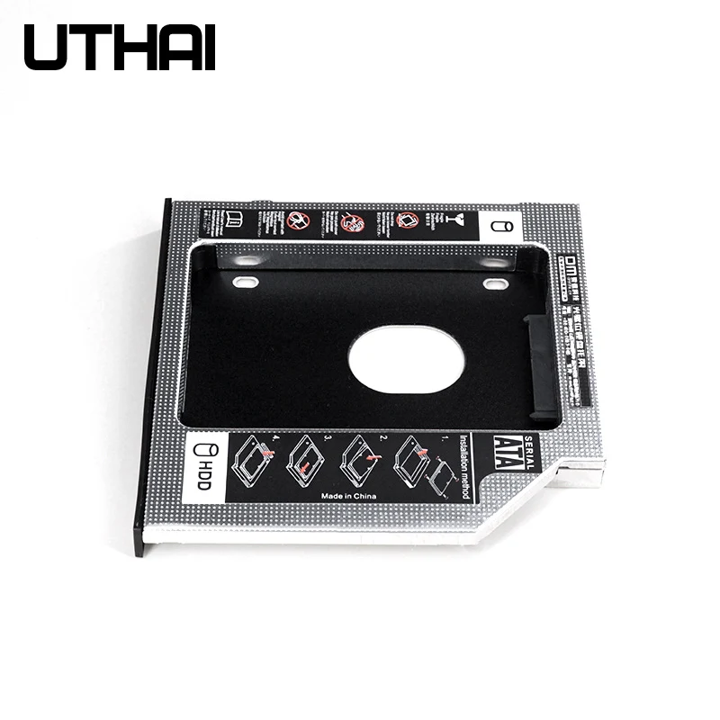 UTHAI T01 CD-ROM Drive to SSD Hard Disk Bracket Laptop Internal Enclosure 2.5 inch SATA I II III HDD Drive 12.7mm SATA3 Adapter