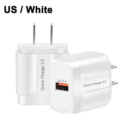 US White OREY 18 Вт быстрое зарядное устройство QC 3,0 USB зарядное устройство для iPhone X Xr Quick Charge 3,0 для samsung S10 Plus Xiaomi Mi 9 зарядное устройство для телефона - Тип штекера: US White