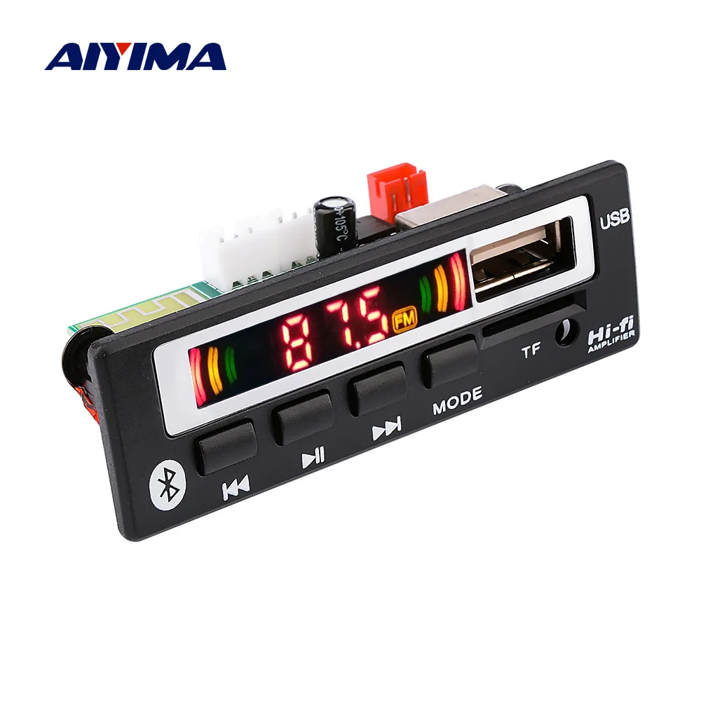 AIYIMA 12 в Bluetooth 5 0 MP3 аудио декодер плата AUX USB TF FM радио Музыкальный плеер