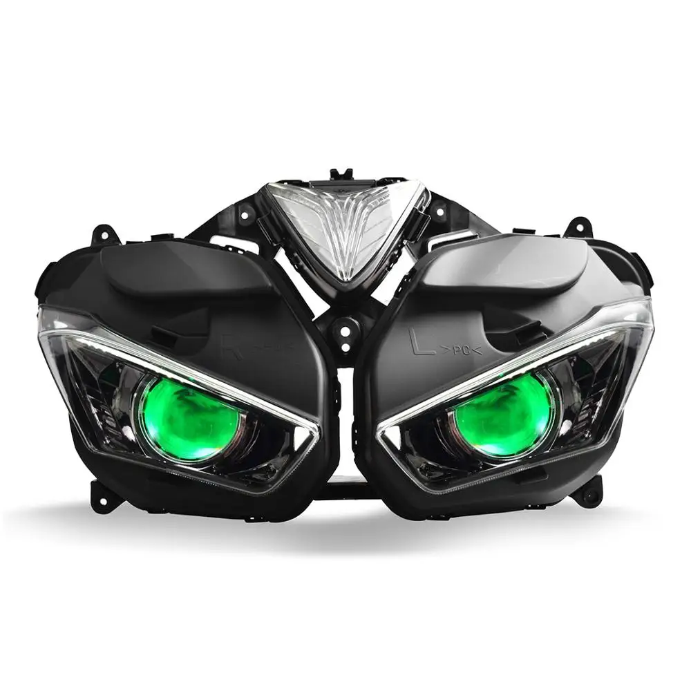 Green Demon Eye KT Полный светодиодный задний фонарь для Yamaha R3 R25- V2 - Цвет: Green Demon Eye