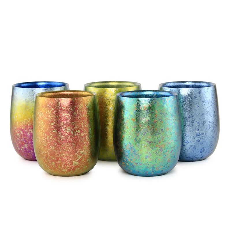 Высококачественная титановая двухслойная чашка цветная чайная с защитой от