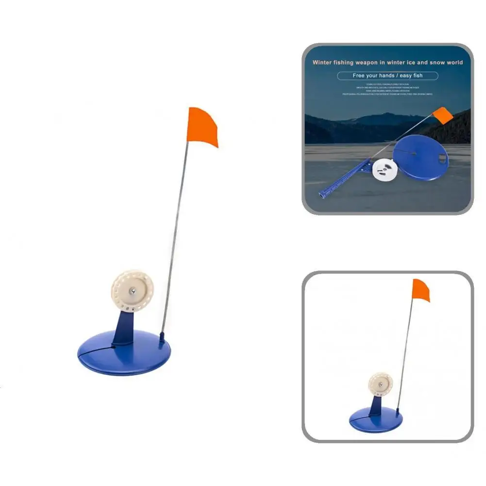 

ABS Versatile Winter Ice Mini Pole Wheel Flag Equipment Simple Operation Fish Pole Wheel Non-Broken for Outdoor