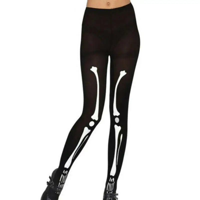 Хэллоуин скелет костяной костюм аксессуар девушки ужас колготки перчатки для