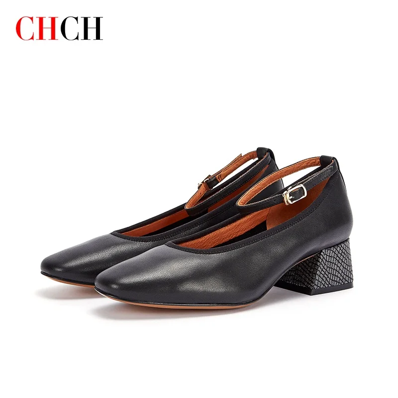 

CHCH New Women Shoes Genuine Leather Fashion Sexy Designer Dress Office Pumps Pointed Toe High Heels for Ladies