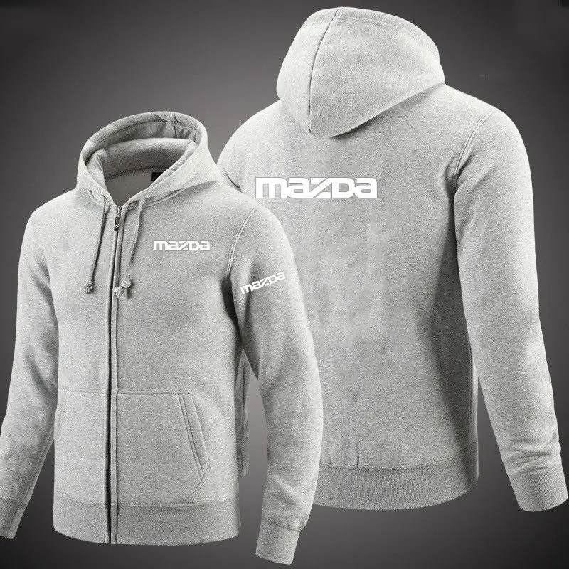 

Unisex autumn Mazda Zipper Leisure Hoodies Comfortable Printed Hoodie Fleece Long Sleeve Man's zipper Jacket Sweatshirt