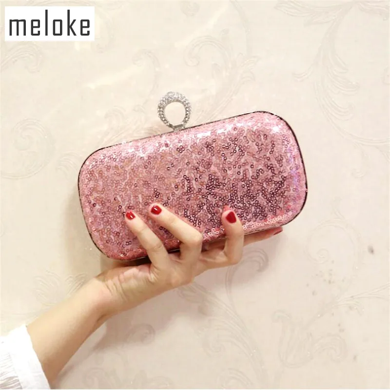 

Sequins Evening Clutch bags Fashion Ring Diamond Wedding Dinner Bags Luxury Wedding Bags Drop Shipping