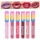 Матовая блестящая жидкая помада, 6 цветов, хамелеон, Золотистый металлический матовый блеск для губ, стойкий водостойкий жемчужный оттенок для губ