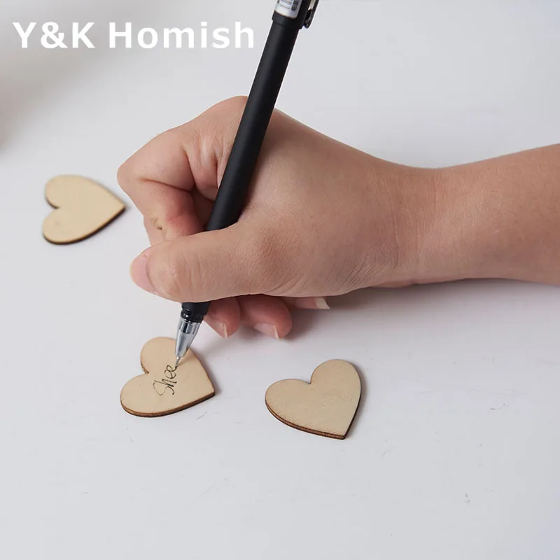 Свадебная книга для гостей, Y& K Molish деревянная фоторамка, капля верхняя рама знак книга с 100 шт деревянные Сердца, деревенские Свадебные украшения
