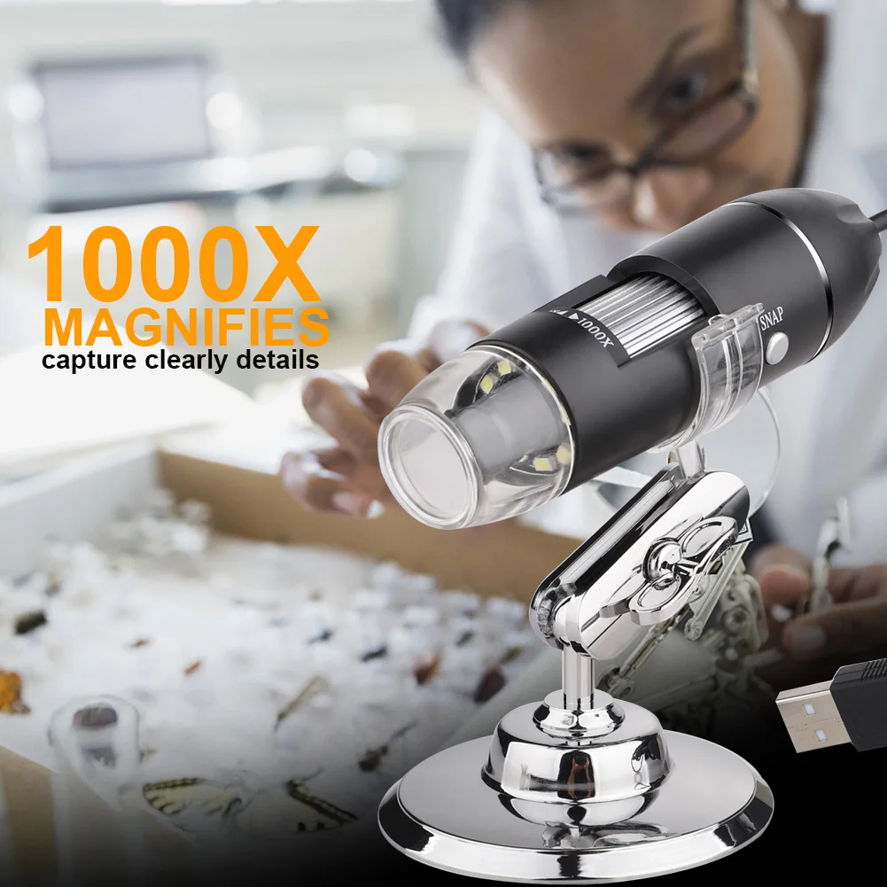 Микроскоп USB 1000 раз HD сотовый телефон ремонт цифровой электронный микроскоп Лупа