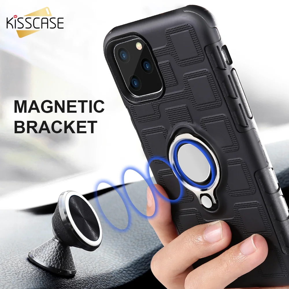 KISSCASE 3в1 кольцо держатель телефона кронштейн чехол для iPhone XR/XS Max/X 6/6S/7/8 Plus клип