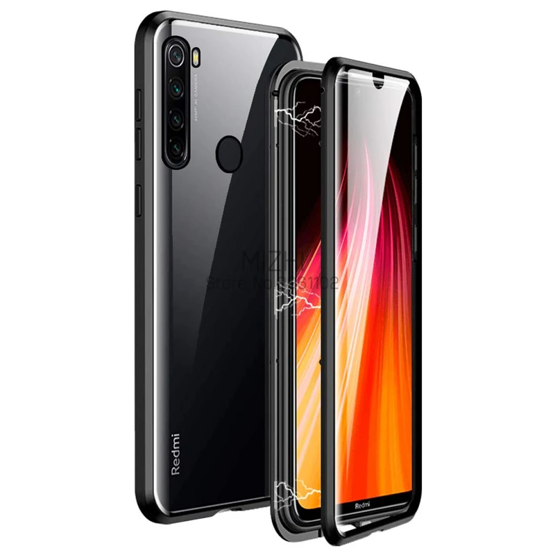 Чехол для redmi note8 магнитный металлический флип чехол 360 дюйма xiaomi note 8
