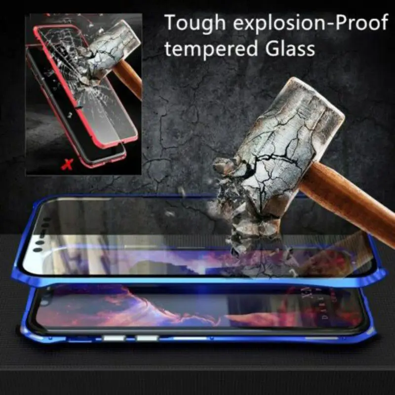 

Anti-Peeping Full Body Protection Phone Cover Durable Clear Tempered Glass Metal Bumper Case For iPhone 11 For iPhone 11 Pro Max