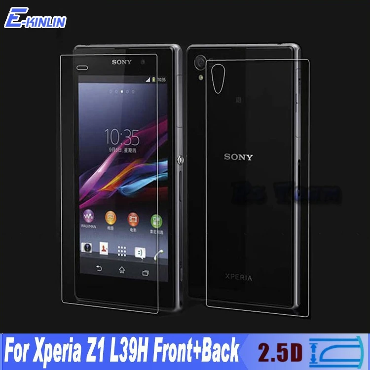 

0,3 мм передняя + задняя 2.5D Закаленное Защитное стекло для экрана для Sony Xperia Z1 L39h C6902 C6903 C6906 закаленное стекло