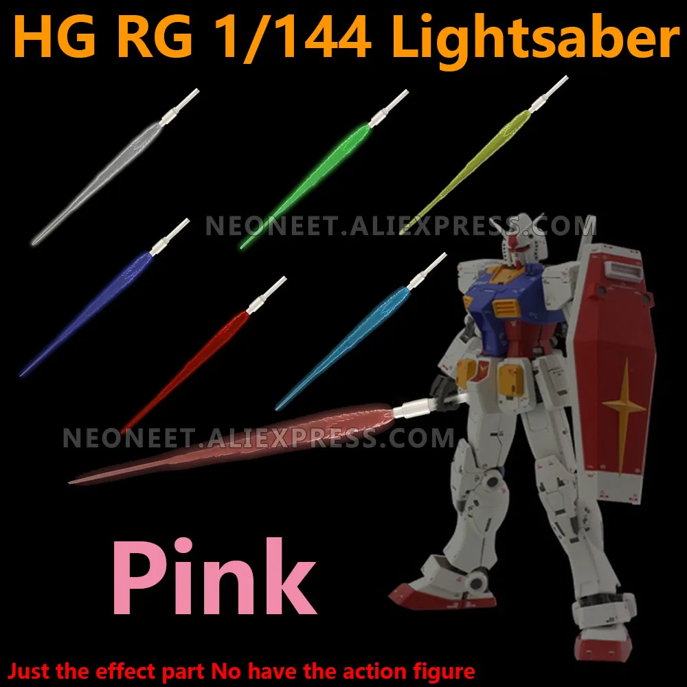 

Gundam Model Led Unit Beam Saber Lightsaber Light Sword Blade Fit 1/144 HG RG Gundam Model Toy For Child Pink