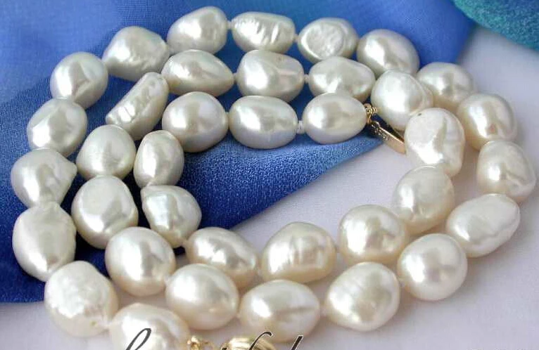 Ожерелье из пресноводного жемчуга в стиле барокко 17 дюймов 12 мм | Украшения и