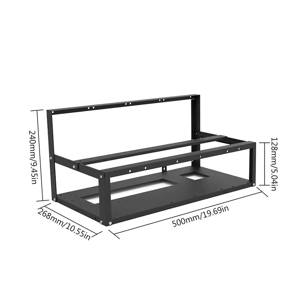 

6GPU Open Ethereum Mining Rack Easy To Install Accessory Tools Sturdy Structure Frame Baking Varnish Craft
