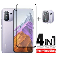 4 in 1 for xiaomi mi 11 pro glass for mi 11 pro protective glass phone film hd screen protetor for 11 pro camera lens protector