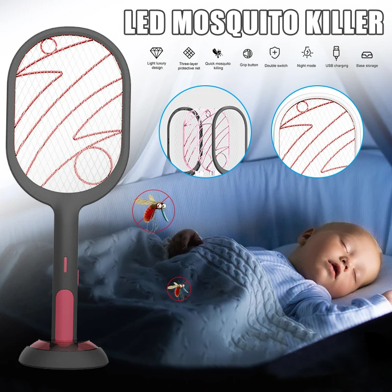 

Mosquito Swatter Electric Insect Fly Handheld Racket Killer Protect Human Giant Hand Shaped Swatter Fly Killer vliegenmepper-30