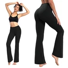 Женские расклешенные леггинсы из спандекса с завышенной талией, расклешенные брюки, леггинсы для тренировок и фитнеса, леггинсы для спортзала и помещений, спортивные Леггинсы с эффектом пуш-ап