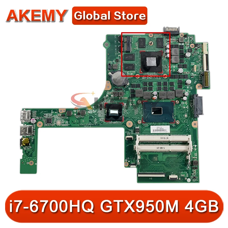 

Для струйного принтера HP PAVILION 15-AK Материнская плата ноутбука 832848-001 832848-601 с i7-6700HQ Процессор GTX950M 4 Гб GPU DAX1PDMB8E0 мб 100% тестирование