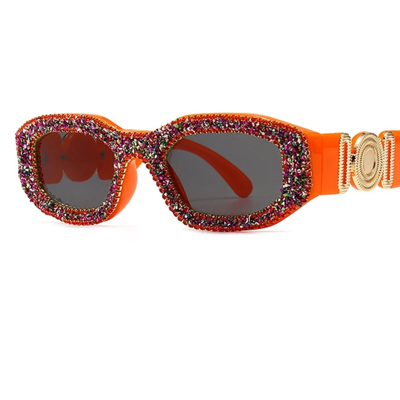 

crystal diamond sunglasses women luxury brand 2020 fashion vintage Shades glasses Big frame Sun Glasses Female Woman Oculos