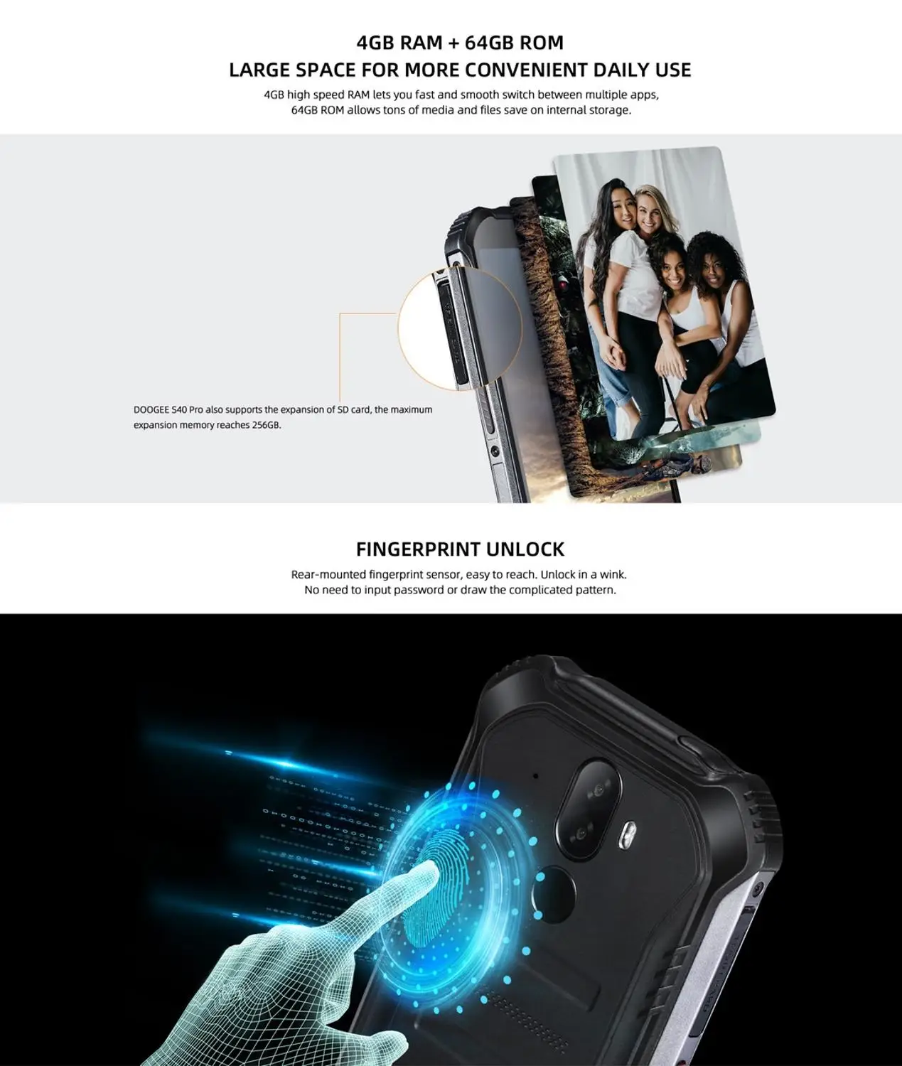 DOOGEE S40 Pro смартфон с 5 5-дюймовым дисплеем восьмиядерным процессором MTK6762D ОЗУ 4 Гб