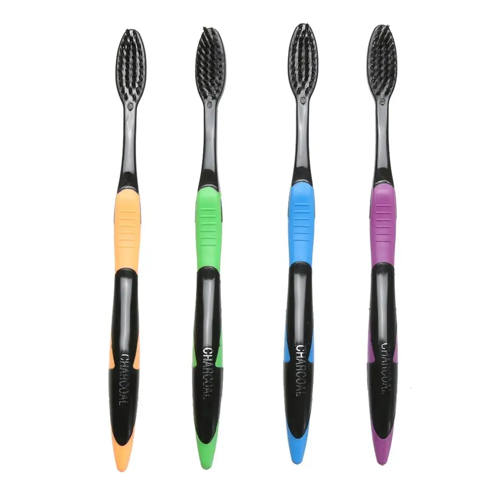 4pcs 4 шт. зубная щетка с бамбуковым углем, уход за полостью рта, мягкая нано зубная щетка, набор для ухода за зубами, мягкая Угольная щетка для ухода за полостью рта, зубная щетка - Цвет: 4pcs