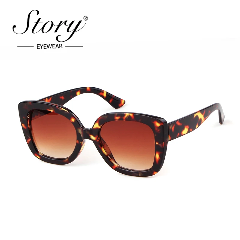 Женские солнцезащитные очки с леопардовой оправой в стиле ретро | Аксессуары для