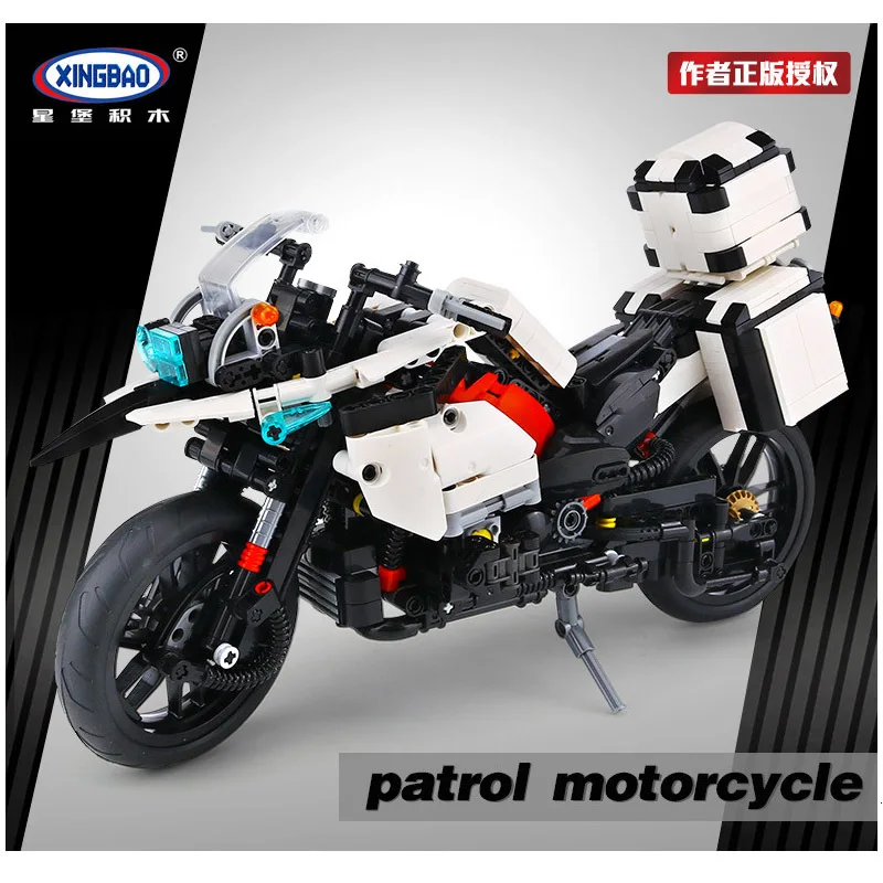 Конструктор мотоцикл совместимый с городскими транспортными средствами |