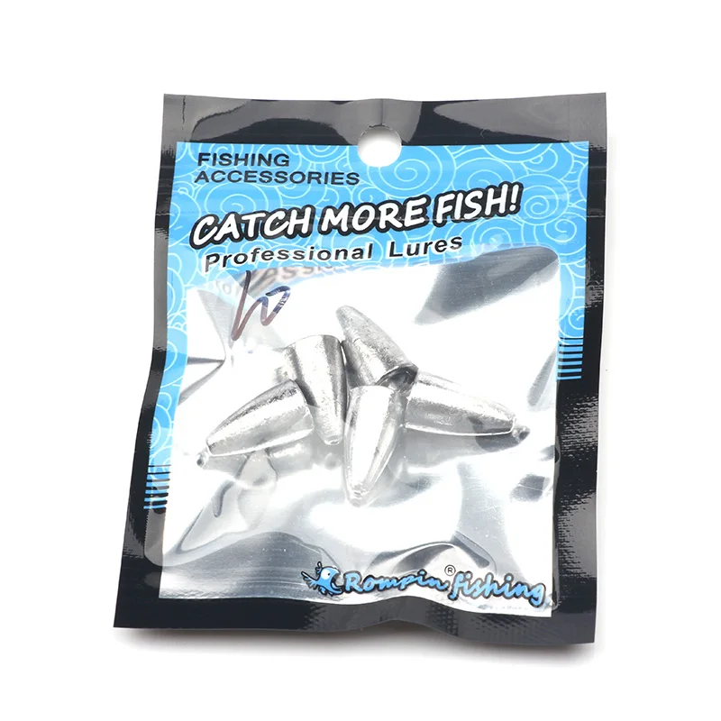 Rompin 5 шт. рыболовные грузики в форме пули свинцовые грузила для рыболовного