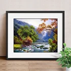 Алмазная вышивка пейзаж, алмазная живопись, вышивка крестиком, естественное изображение стразы, иглы, искусство и ремесло