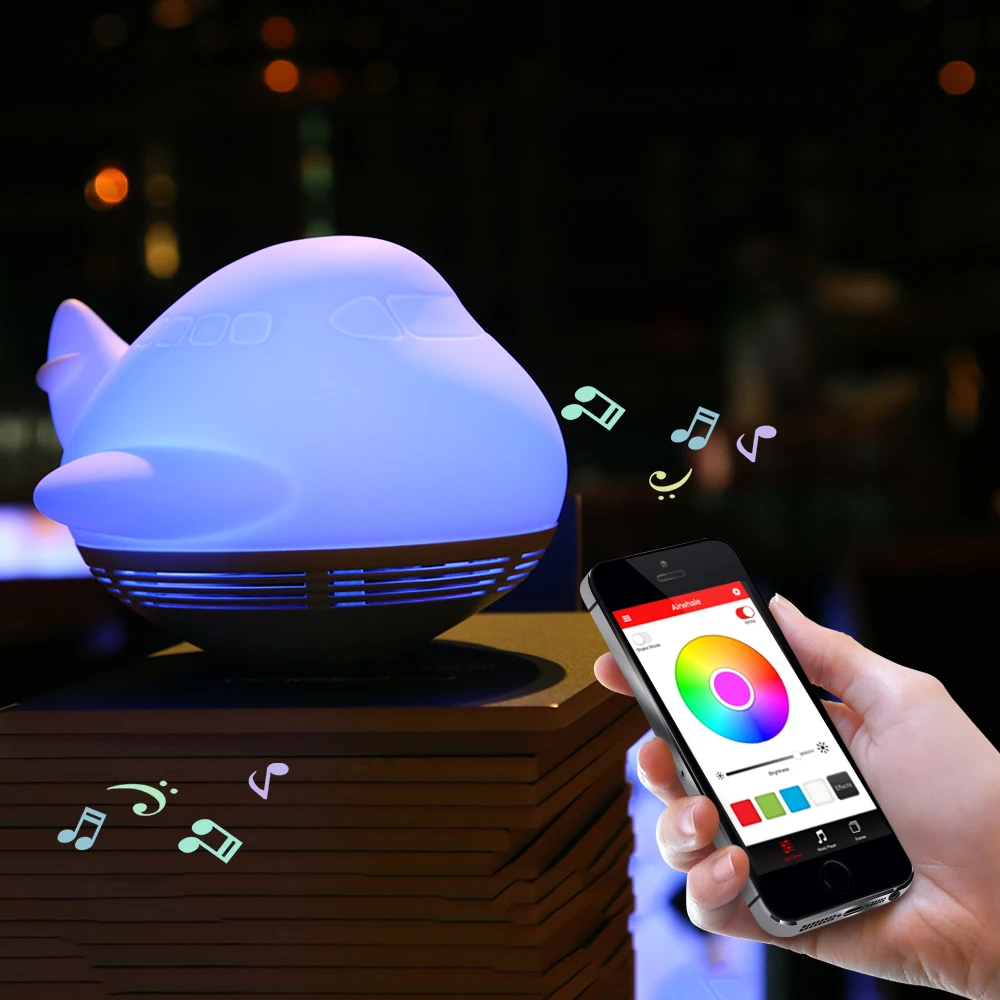 Mipow ночник с bluetooth динамиком беспроводная Настольная лампа зарядкой для спальни