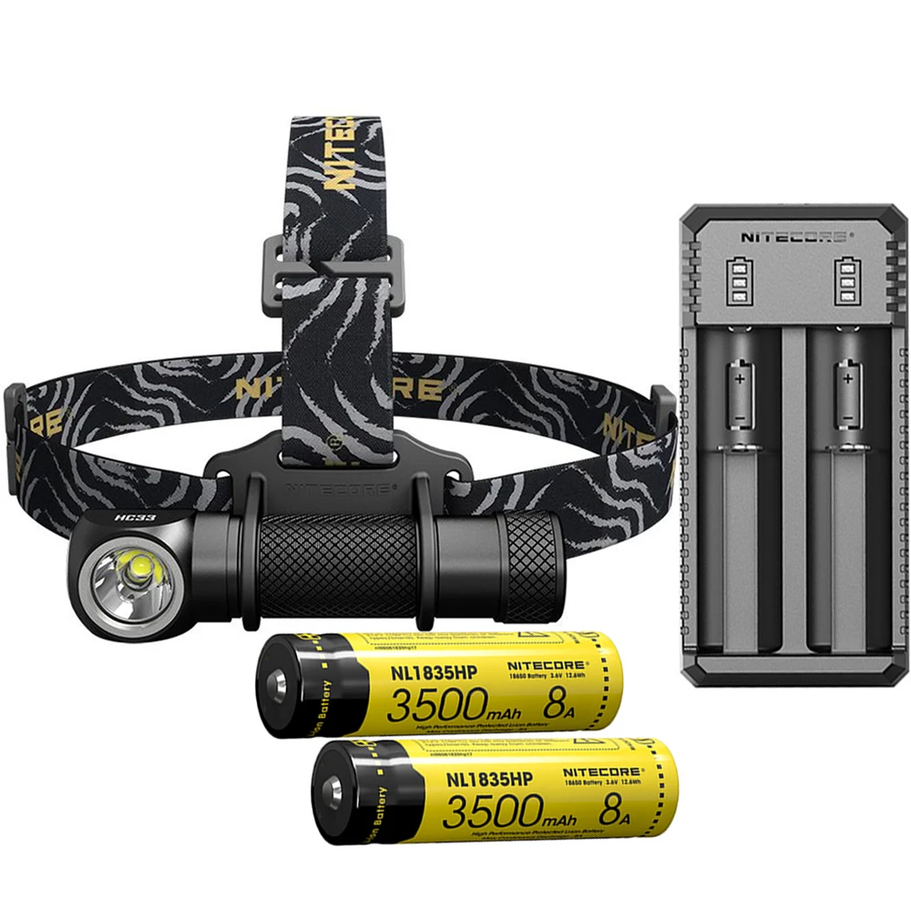 Налобный фонарь NITECORE HC33 XHP35 HD max 1800 лм дальность луча 187 м|Фонарики и осветительные