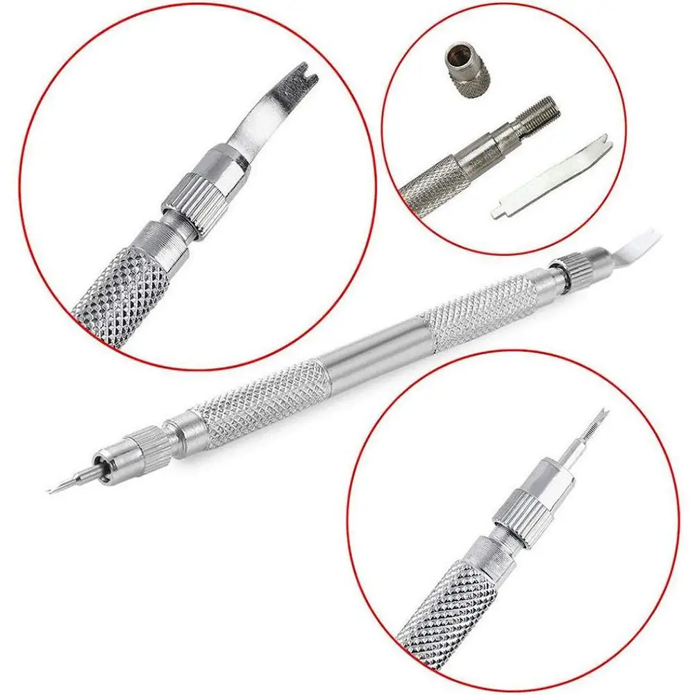 9pcsset metal durable adjustable watch band link remover pin wrist strap repair tool wearable devices accessories free global shipping