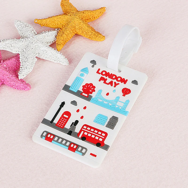 Модная Милая бирка для чемодана Kawaii держатель с мультипликационным ID адресом