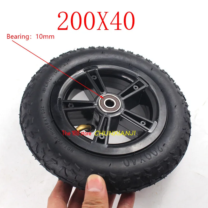 High Performance 200X40 8 Inch Rubber Wheel  Tires Fits Folding Bicycle Electric Scooter Motorcycle Baby's Car 200*40 Tyre