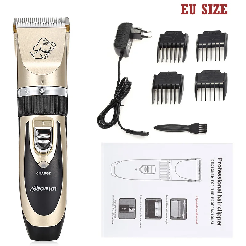 Professional Dog Hair Clippers Trimmer Electric Pet Grooming Tool Rechargeable Cat Shaver Hair Cutter Dog Haircut Machine EU US