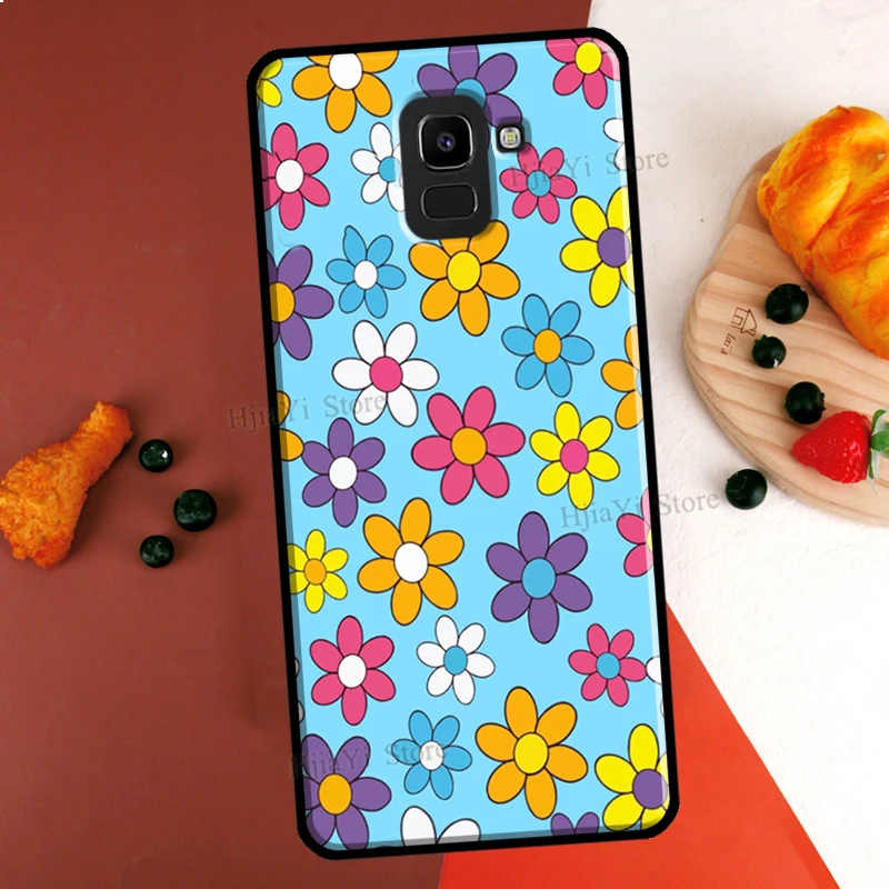 Psychedelic Flower Power Groovy Boho Daisy Fundas для Samsung J3 2017 J5 J7 A3 A5 J1 2016 J6 J4 Plus A7 A8 A9 J8 2018 Case Coque |