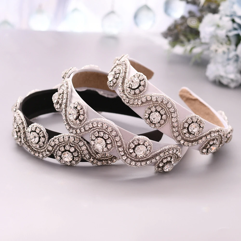 Обруч для волос в стиле барокко с кристаллами|Свадебные головные украшения| |