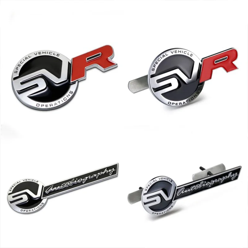 

1Pcs 3D Metal Sticker SV SVR Badge Emblem Decals Car Styling For Range Rover Evoque Defender Discovery Auto Accessories