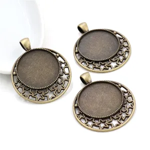 Новая мода 5 шт 25 мм Внутренний размер старинная бронзовая Камея Кабошон База Установка Шарм Кулон (A5-12)