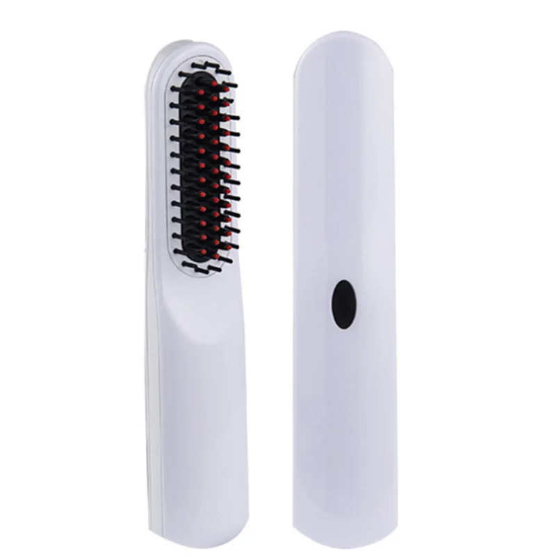 

Beard Straightener Brush USB Wireless Charging Hair Comb Portable Mini Ceramic Charging Hair Straightener One-Step Hair Styler