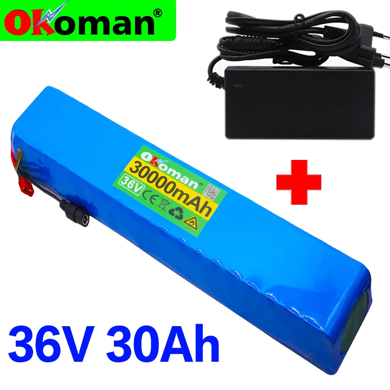 Новая высокомощная батареей 36В 10S4P 30Ah е байка 18650 Батарейный блок 500 Вт 42В 30000 мАч