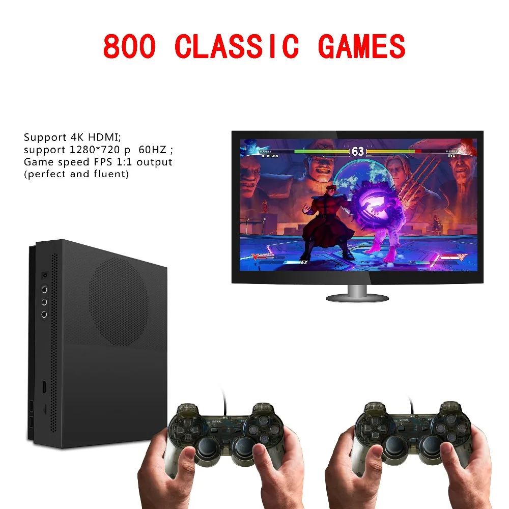 PS1 видеоигровая консоль 64 бит 4K выход Ретро 800 классические Семейные игры ТВ 32G XPRO