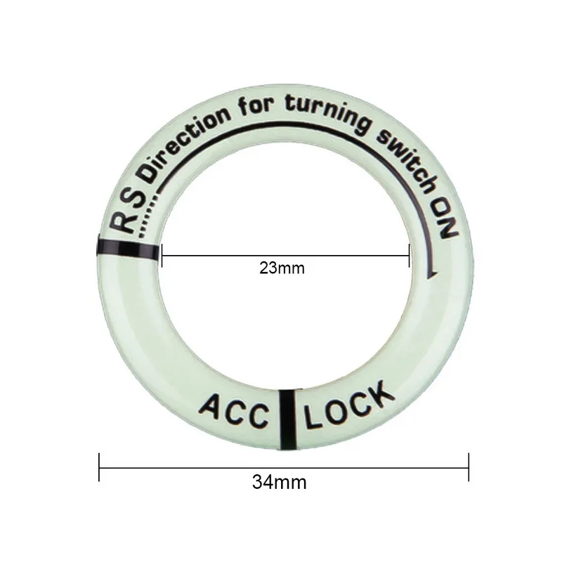 Car Accessories Stickers Epoxy Luminous Cover Hole Circle Decor Ignition Key Switch Ring | Автомобили и мотоциклы