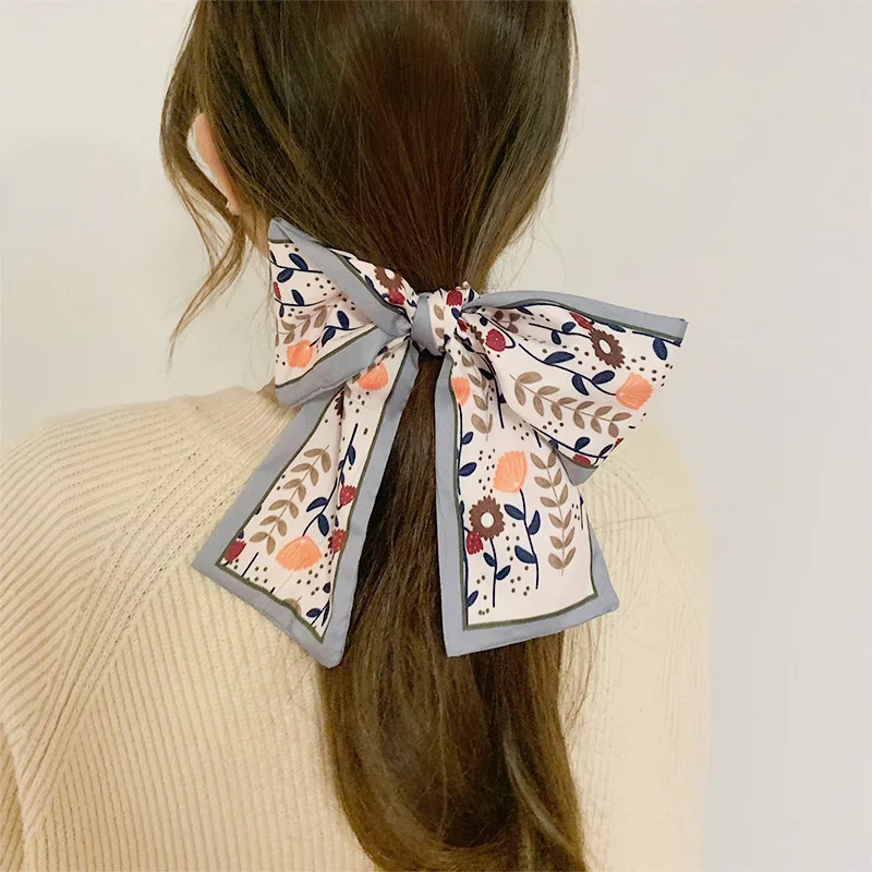 Новый простой шифоновый ободок во французском стиле с лентой женский элегантный