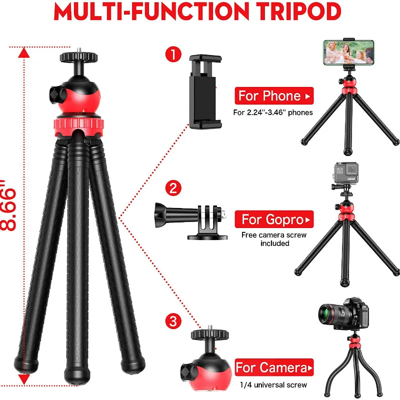 Штатив Трипод для телефона совместимый с Bluetooth|Аксессуары фотостудии| |