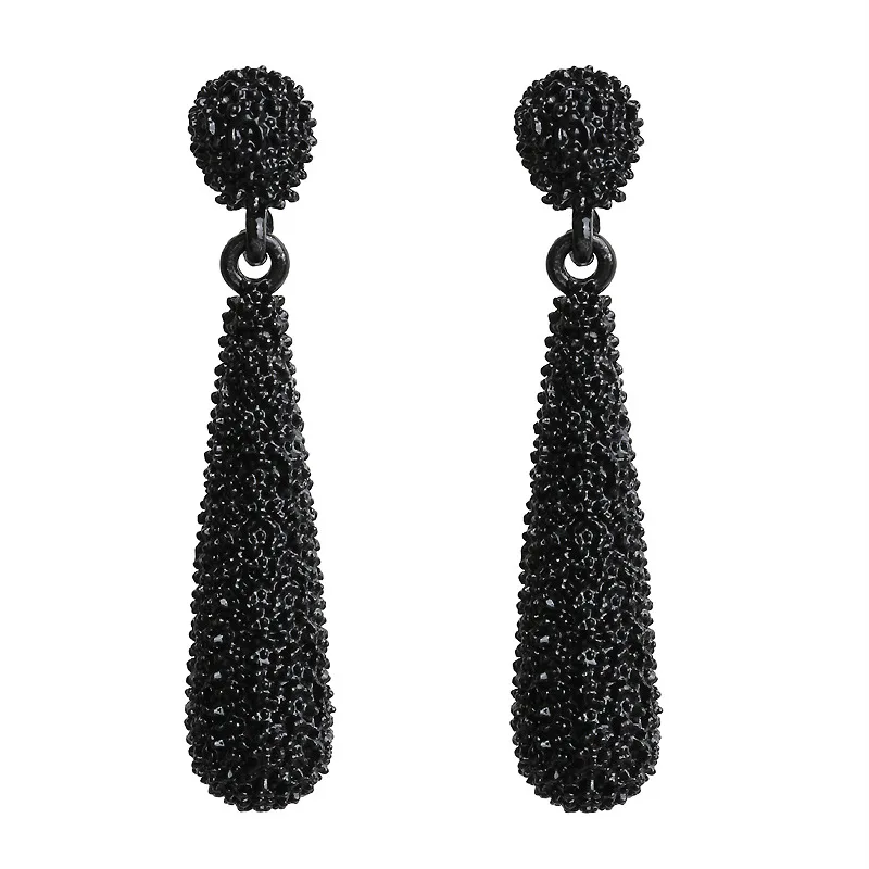 08 black Модные массивные серьги-капли для женщин, массивные большие геометрические металлические серьги, Женские Висячие серьги, современные ювелирные изделия - Окраска металла: 08 black
