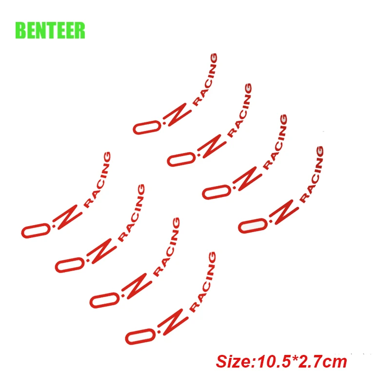 

8pcs OZ Racing Rim Sticker For Volkswagen Mercedes-Benz Jaguar Alfa Romeo Ford Renault Lotus Suzuki BMW M performance Audi Sline