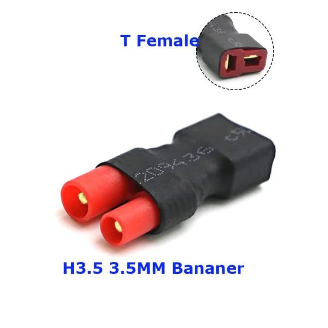 Deans T-plug female to H3.5 banana male  adapter